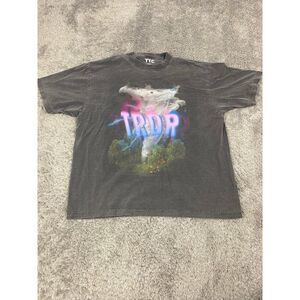 Vtg TTC Twister Shirt Shirt Adults Extra Large XL Black Graphic Tornado Y2K 90s
